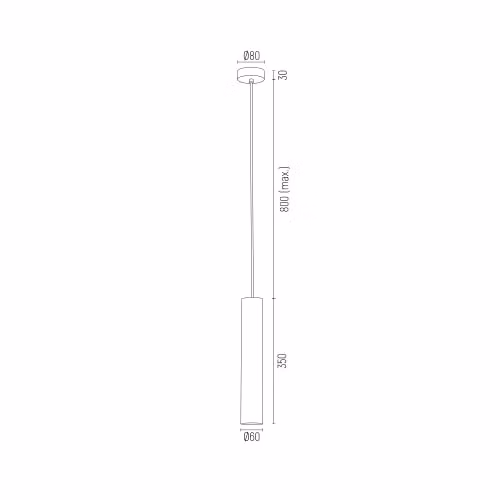Argon Lighting Gomera Slim Modern Cylinder Pendant Ceiling Light in Chrome Silver – 2