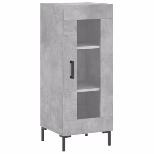 vidaXL Modern Sideboard in Concrete Grey, W/D/H: 34.5 x 34.0 x 90.0 cm