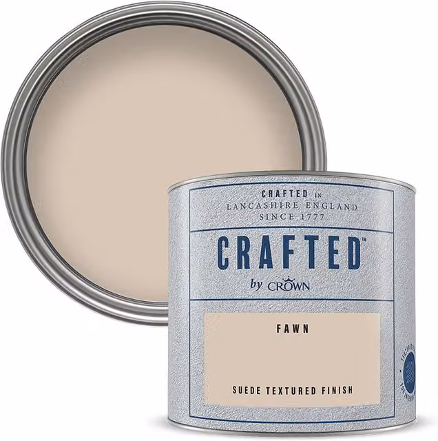 Crown Crafted Suede Fawn Beige Water Based Wood Paint Tester 125ml