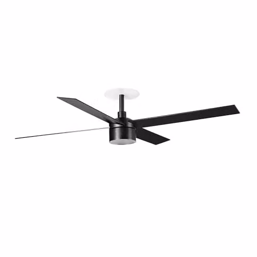Faro Barcelona 34356R3C Barcelona Rudder Recessed Tek 4 L Ceiling Fan in Black and Walnut with 4000K Light