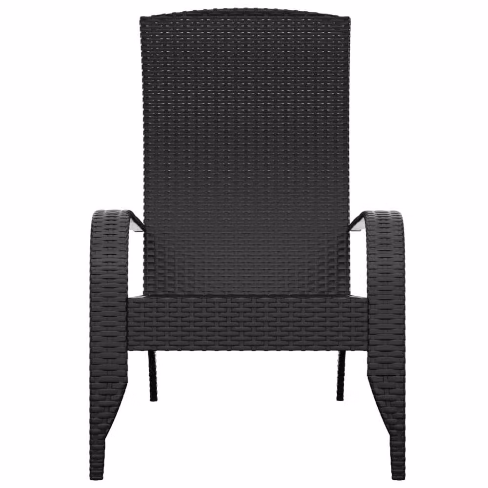 Berkfield Home Black Poly Rattan Adirondack Garden Chair – 3