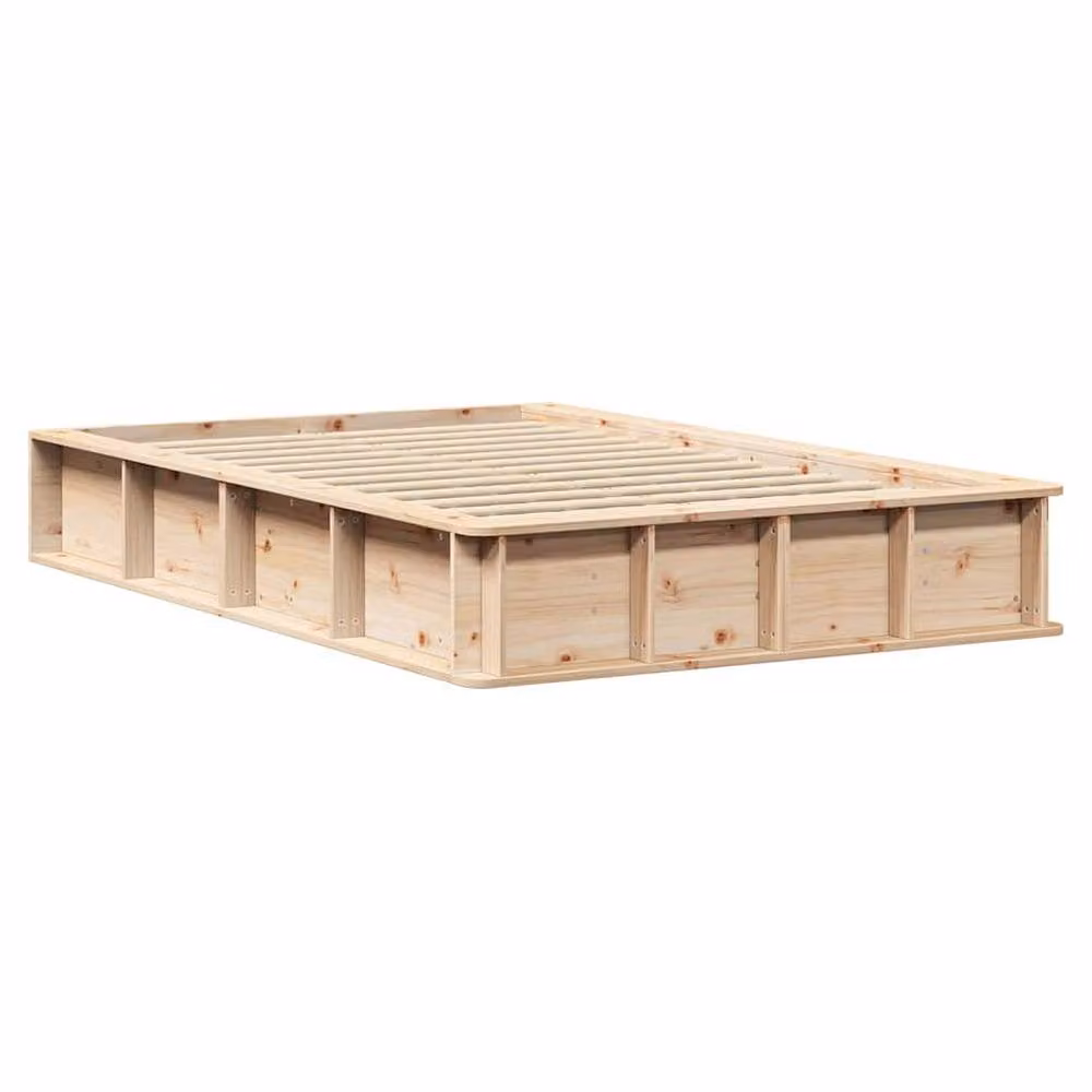Berkfield Home Modern Solid Pine Wood Bed Frame with Lift Up Base, Beige, W/D/H: 120 x 200 cm – 2