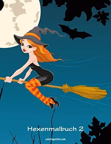 Hexenmalbuch 2 Witch Colouring Book for Children