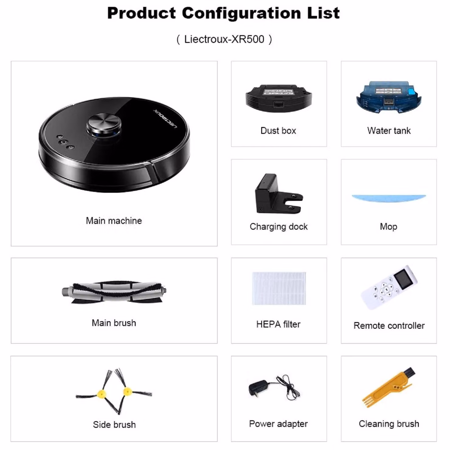 LIECTROUX XR500 Laser Vacuum Robot with App Control and Smart Home Integration, Black – 5