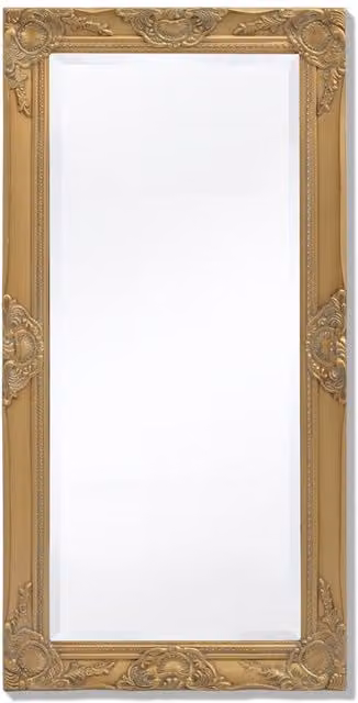 Berkfield Home Antique Baroque Style Rectangular Wall Mirror, Gold, W: 100 cm, H: 50 cm – 1