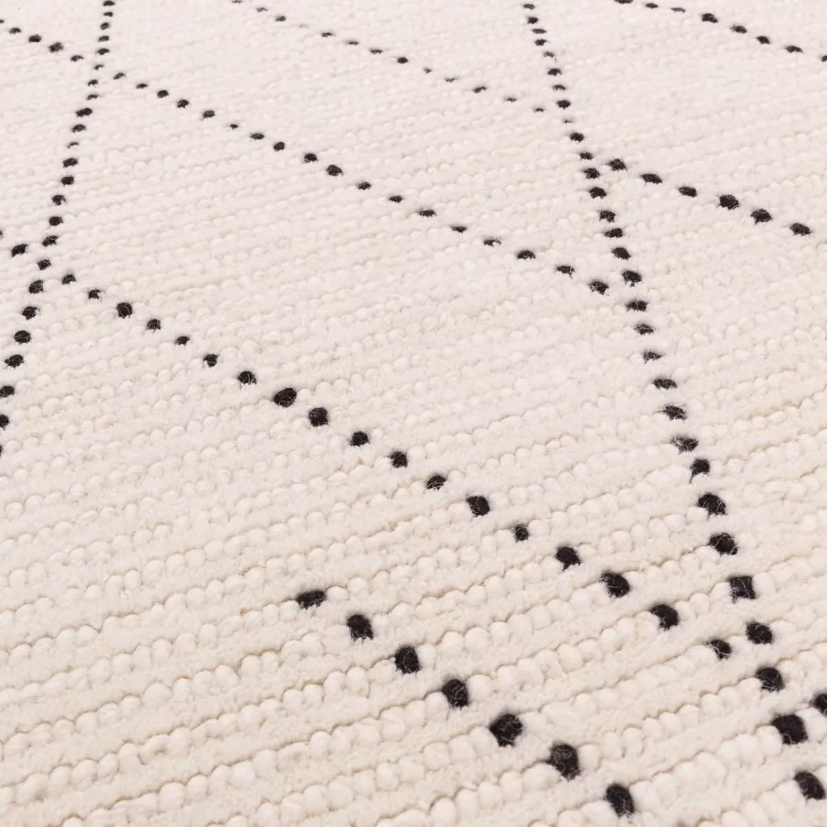 The Rug Shop UK Hand Made Geometric Modern Wool Area Rug in Beige and White, W: 200 cm, D: 290 cm – 3