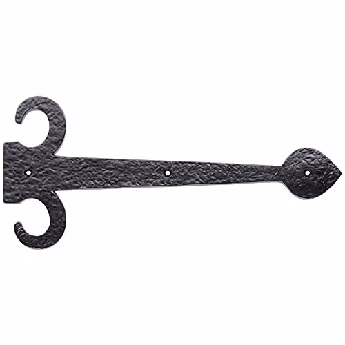 Loops Pair of Ornate Sword Hinge Fronts in Black Antique, 380mm