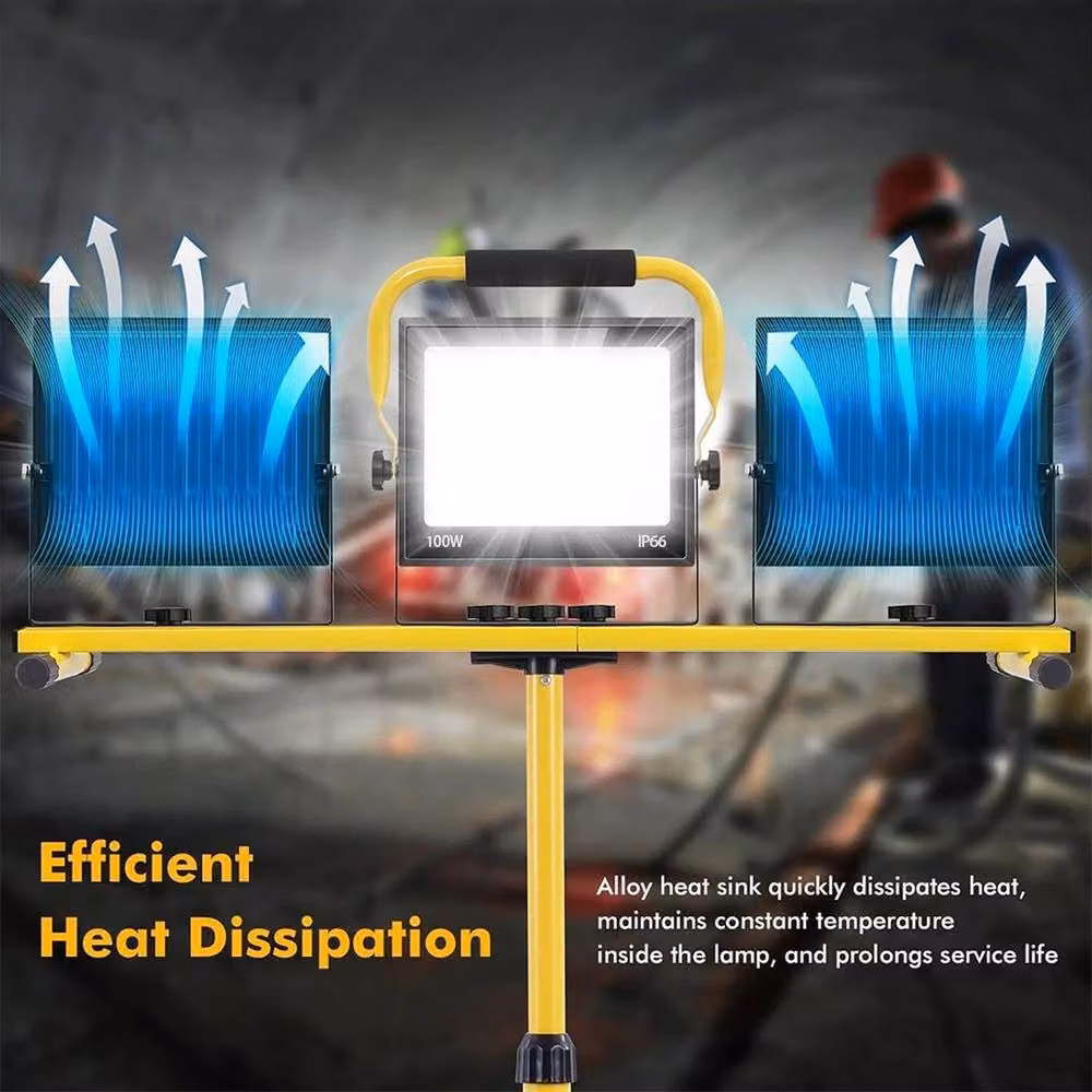 FLAVORA 3x100W LED Tripod Work Flood Light in Yellow – 5