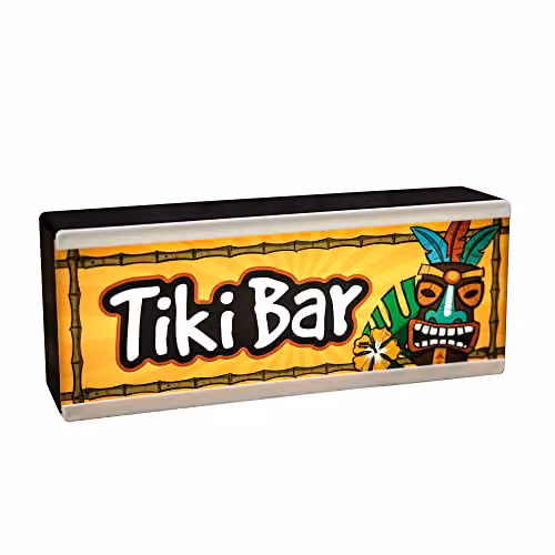 Echo Three Light Up Tiki Bar Sign in Yellow and Black