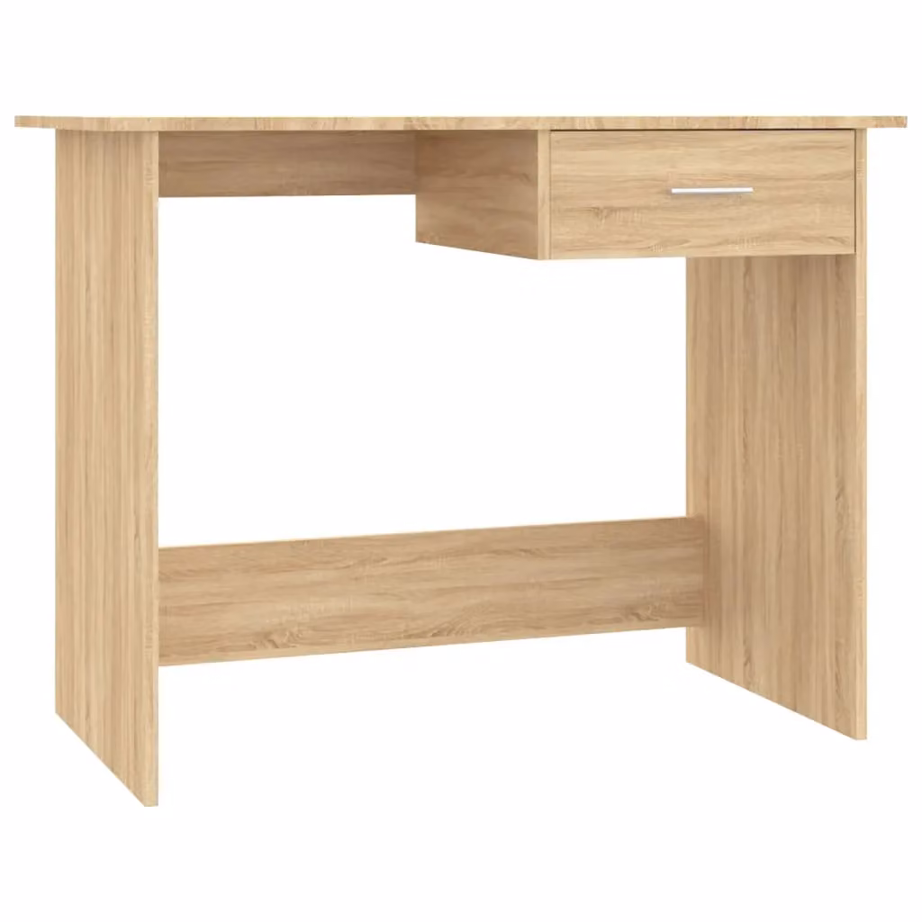 Berkfield Modern Computer Desk in Brown Sonoma Oak, W/D/H: 100 x 50 x 76 cm – 2