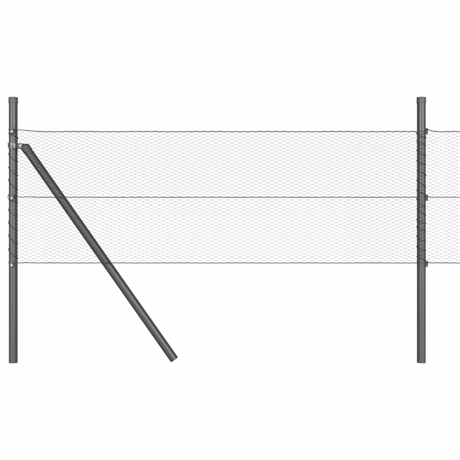 Berkfield Home Grey Steel Hexagon Fence – 3