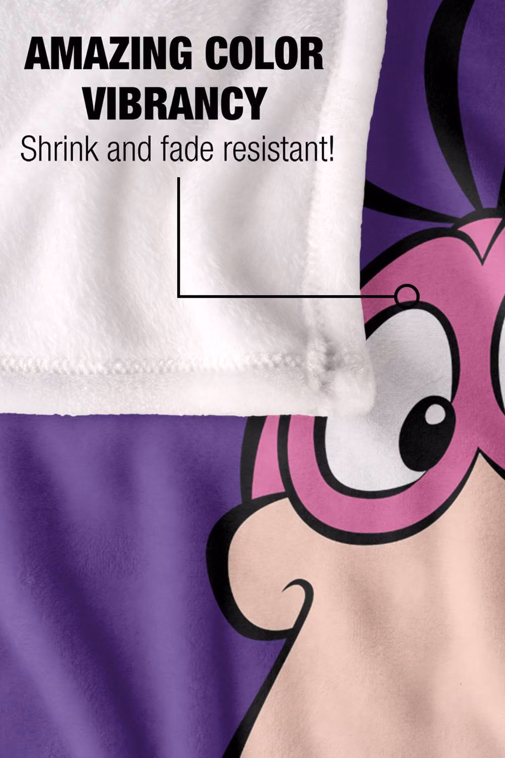 Warner Bros. Flintstones Dino Super Soft Fluffy Polyester Throw Blanket, Extra Large, Multicolour and Purple – 5