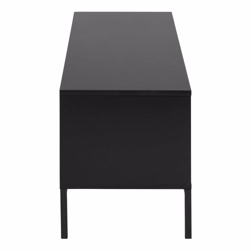 Wyld Haus El Paso Black Wooden TV Unit with 2 Doors, 1 Drawer and Metal Base, W/D/H: 140.0 x 40.0 x 45.0 cm – 3