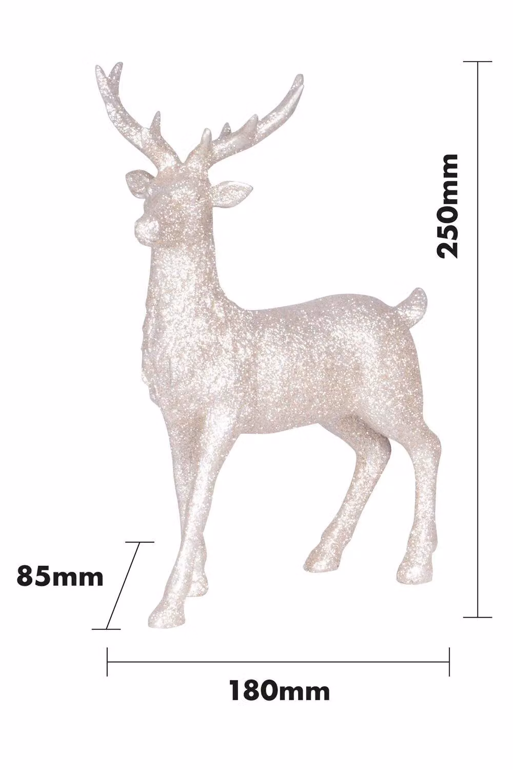Netagon Gold Glitter Reindeer Tabletop Christmas Decoration – 1