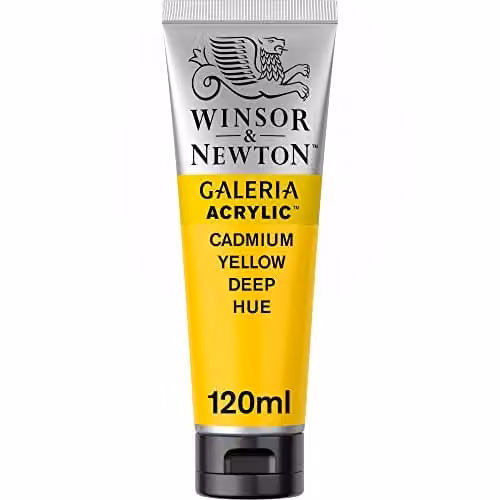 Winsor & Newton Galeria Acrylic Paint, Cadmium Yellow Deep Hue, 120ml