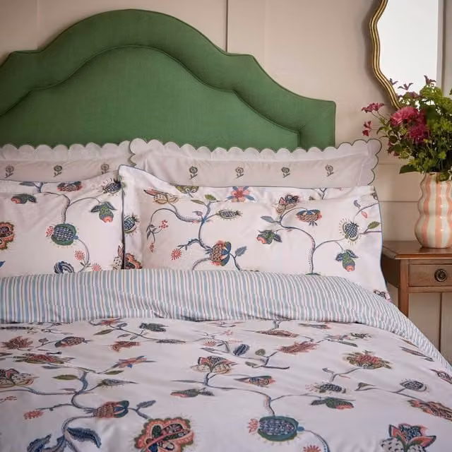 Joules Tree of Life Double Duvet Cover and Pillowcase Set, Multicolour, Cotton Percale, W: 140 cm, L: 200 cm