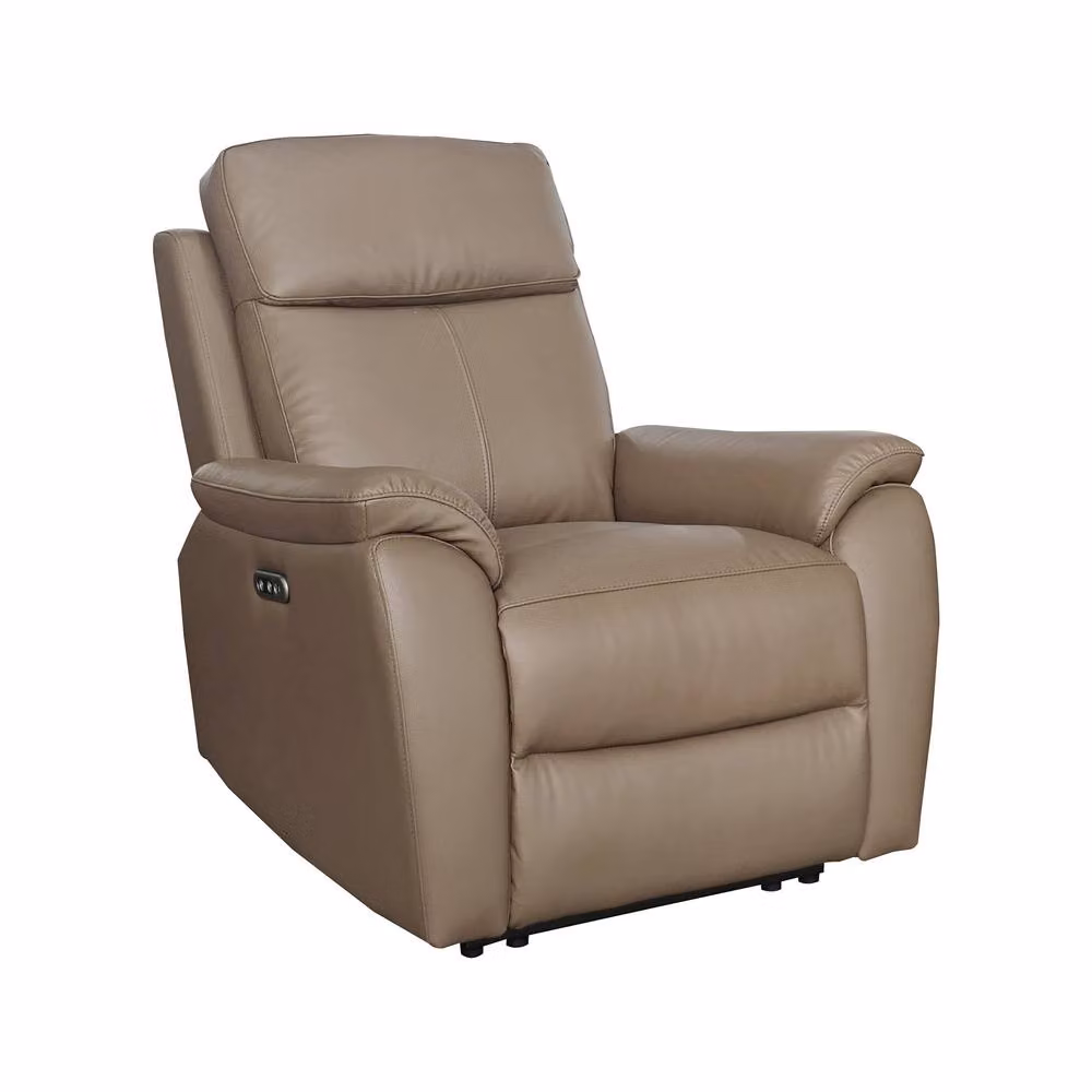 Aspire Kingsmere Brown Real Leather Single Seater Power Recliner Armchair – 2