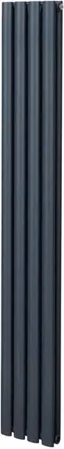Monstershop Oval Column Radiator in Anthracite Grey, H: 180 cm, W: 24 cm – 1