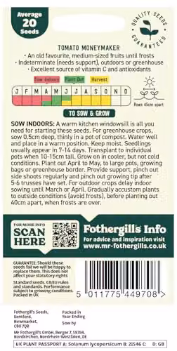 Fothergill's Oh Sow Simple Red Medium Tomato Vegetable Seeds – 2