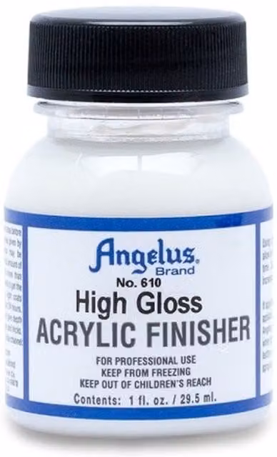 Angelus Acrylic Finisher Gloss Transparent Paint Sealant Coat 1oz