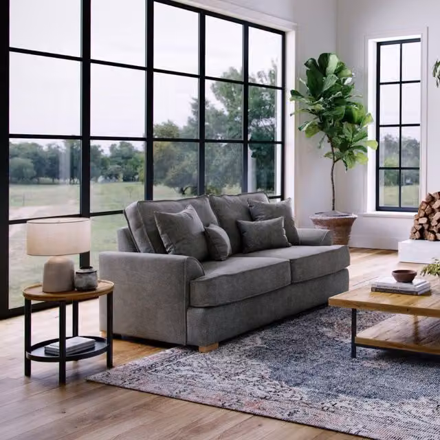 The Great Sofa Company Ophelia 2 Seater Grey Chenille Fabric Sofa – 1