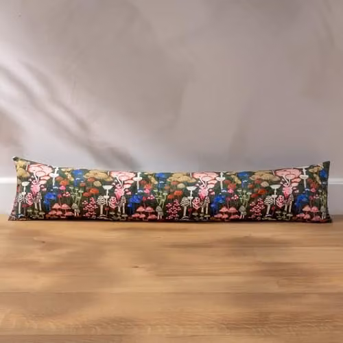 Riva Home Amanita Mushroom Abstract Draught Excluder, Green and Multicolour