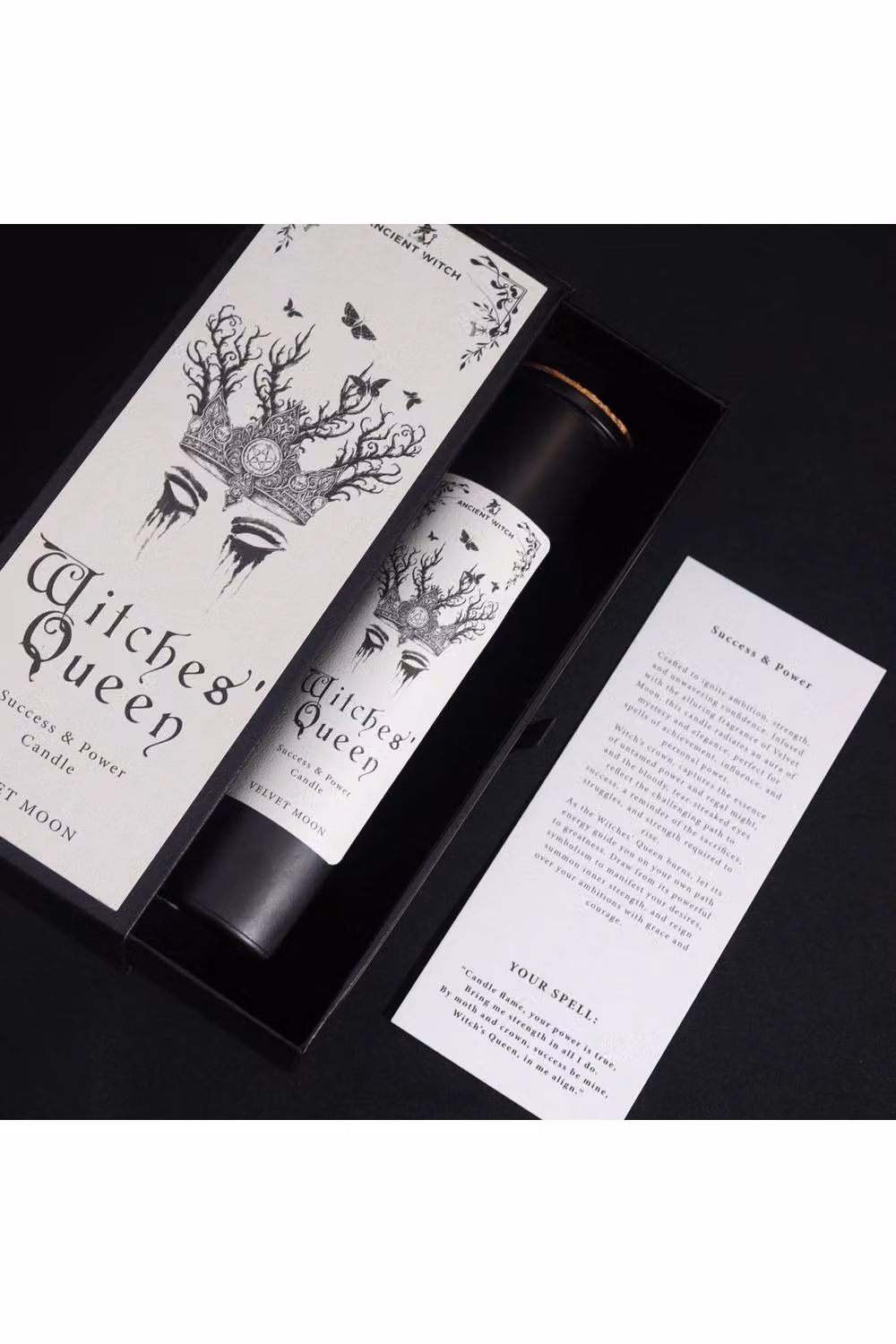 KDMD Ancient Witch Ritual Pillar Candle in Black with Witches' Queen Scent – 3