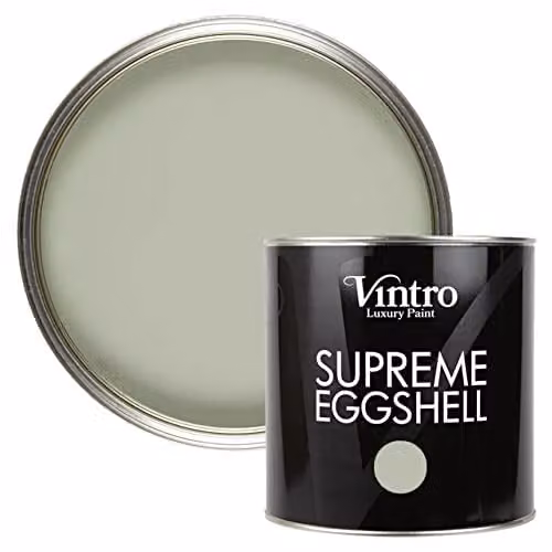 Vintro Eggshell and Satin Furniture Paint for Walls, Wood and Trim, Verdant Pale Green, 2.5 Litres