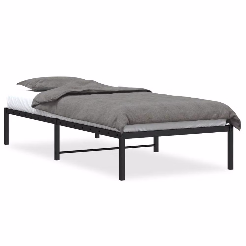 Berkfield Home Classic Metal Bed Frame, Black, W: 90 cm, L: 200 cm – 2