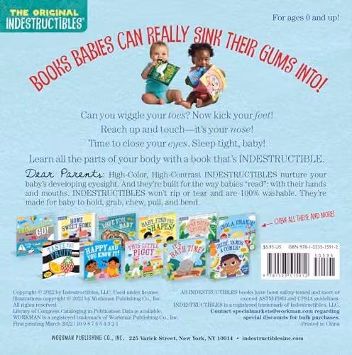 Indestructibles: Touch Your Nose! High Colour High Contrast Baby Book by Workman Publishing in Black, White and Multicolour – 2