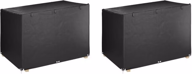 Berkfield Home Swing Bench Covers, 2 Pack, Black, W/D/H: 215 x 150 x 130/150 cm