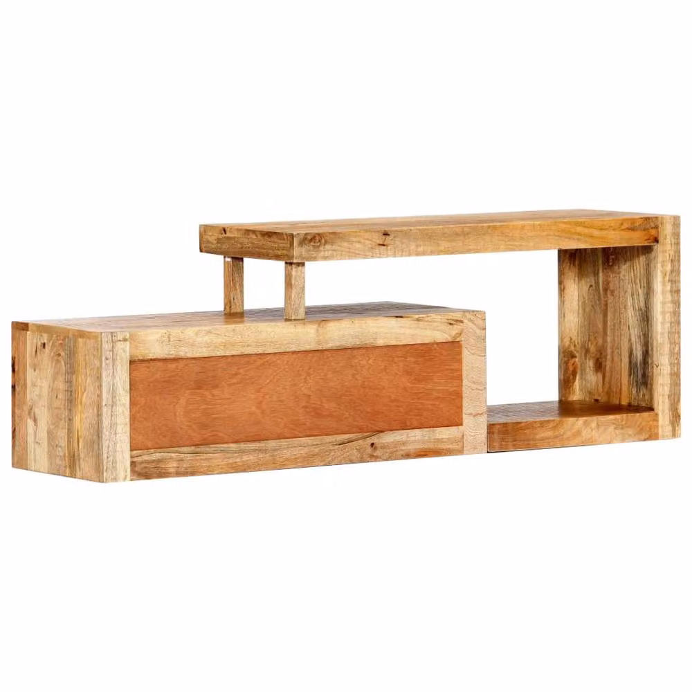 Berkfield Home Rustic Brown Solid Mango Wood TV Cabinet W/D/H: 120 x 30 x 40 cm – 2
