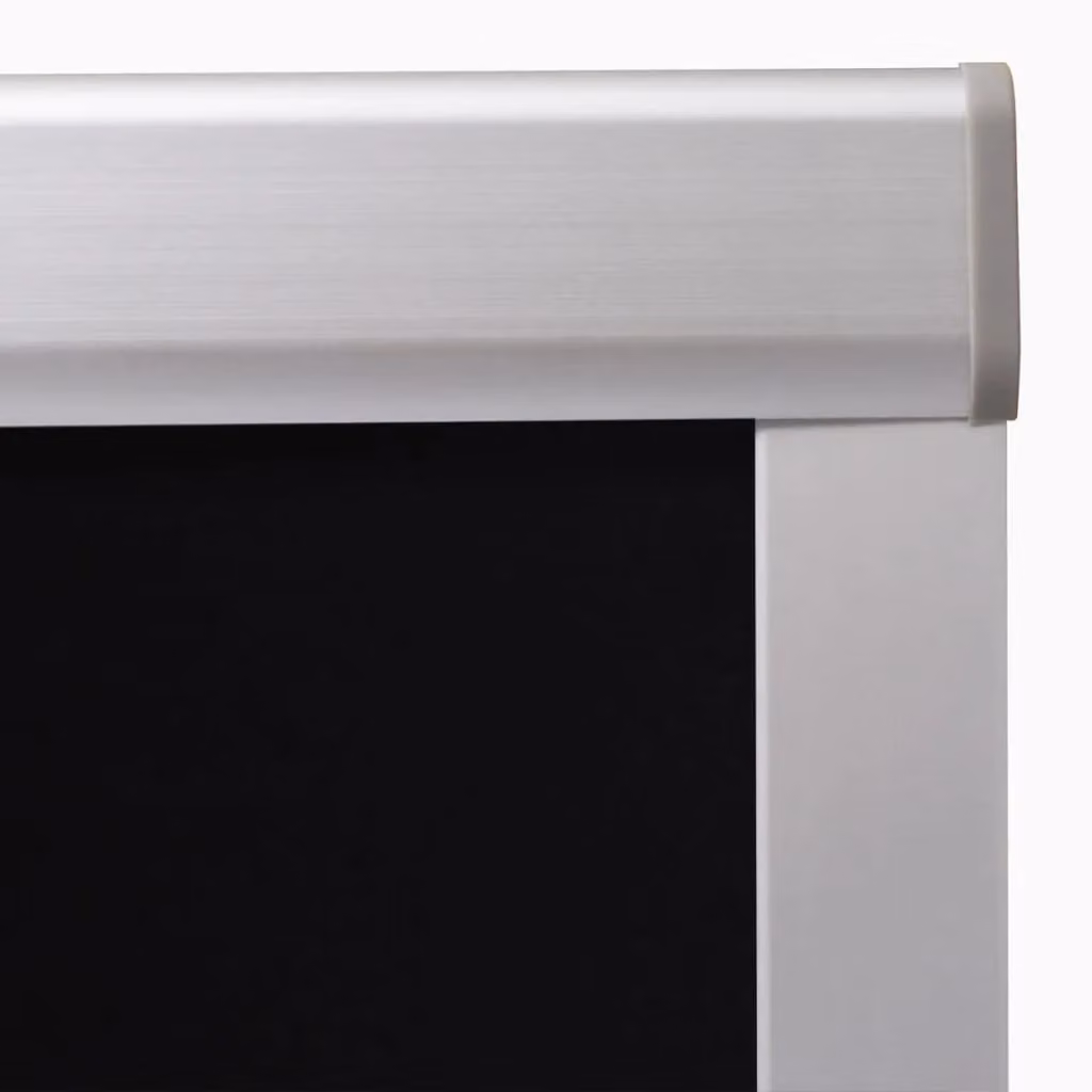 Berkfield Home Blackout Roller Blinds in Black, Thermal Insulating Polyester – 3