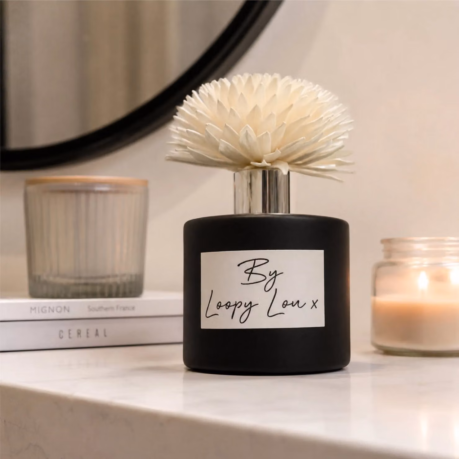 60 SECOND MAKEOVER Gingerbread Luxury Flower Reed Diffuser in Black – 2