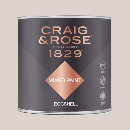 Craig & Rose 1829 Eggshell Paint in Pipe Clay, 750ml