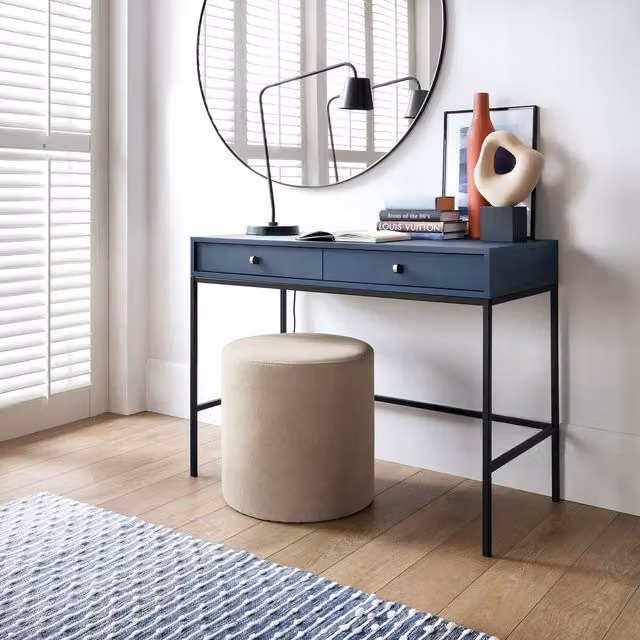 Abakus Direct Mono Dressing Table in Dark Blue Matt Metal