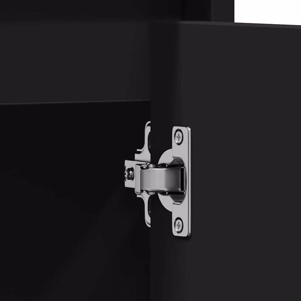 Berkfield Home Sturdy Black Wall Mounted Bathroom Cabinet W/D/H: 60 x 33 x 61 cm – 6