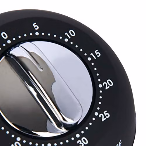 KitchenCraft Soft Touch Mechanical Kitchen Timer in Black – 3