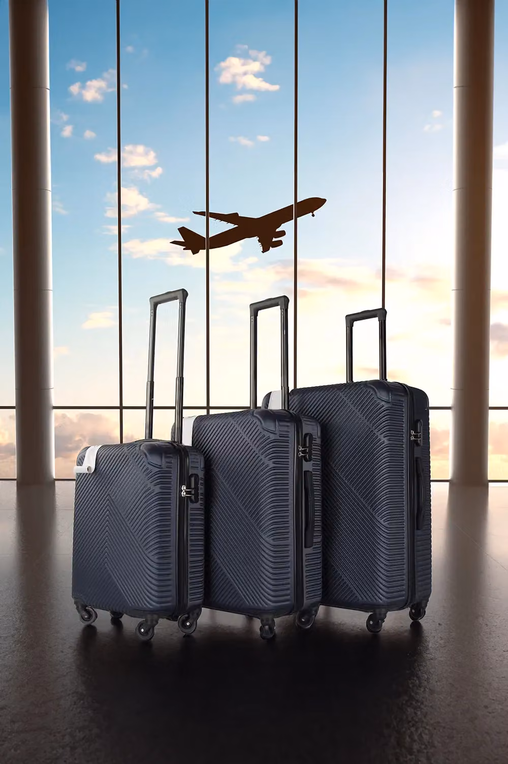 Neo 3 Piece Hard Shell Luggage Suitcase Set in Blue – 2