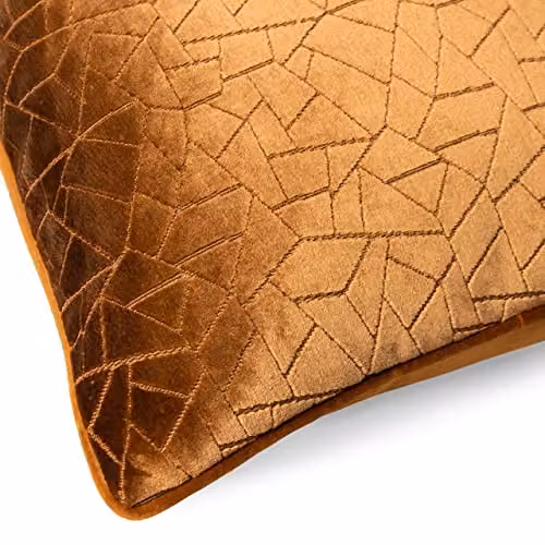 HOEM Malans Cut Velvet Piped Cushion in Bronze, W/D/H: 45 x 45 x 45 cm – 3
