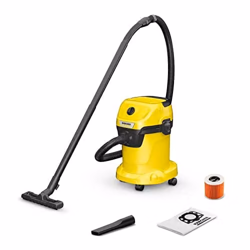 Kärcher WD 3 Wet and Dry Vacuum Cleaner with Blow Function, Yellow, 17 L – 1