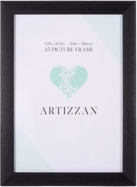 Happy Homewares Modern Black Rectangular A5 Picture Frame for Wall or Tabletop, W: 15 cm, H: 21 cm – 8