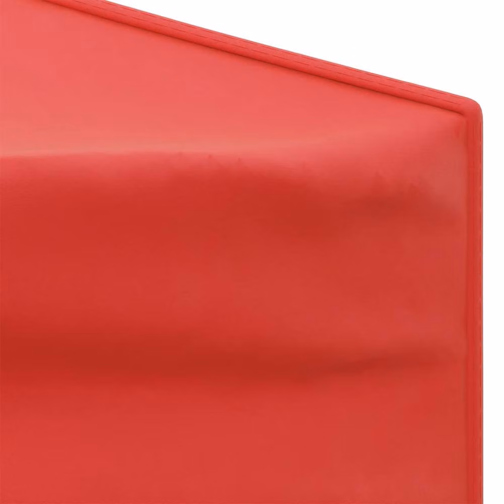 Berkfield Home Red and Silver Folding Party Tent with Sidewalls and Windows, W: 6 m, D: 3 m, H: 2.45 m – 4