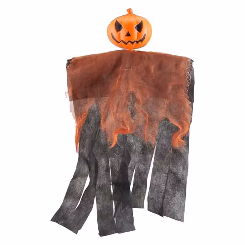 VFM e-Store Hanging Halloween Pumpkin and Ghost Decoration, Orange Textile Figure, Height: 60 cm – 3