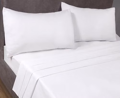 Rapport Home Microfibre Housewife Pillowcase Pair in White with Envelope Closure – 2