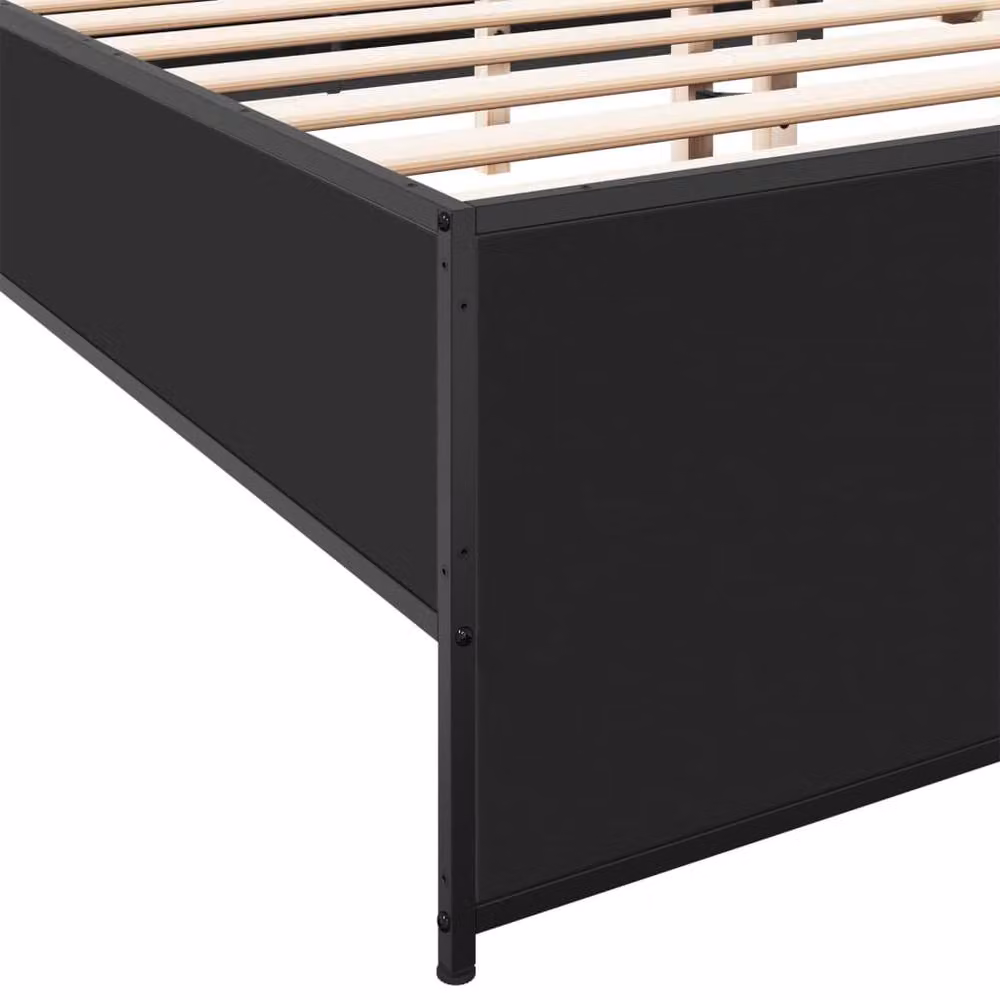 Berkfield Home Bed Frame in Black, W/D/H: 200 x 140 x 40.5 cm – 4