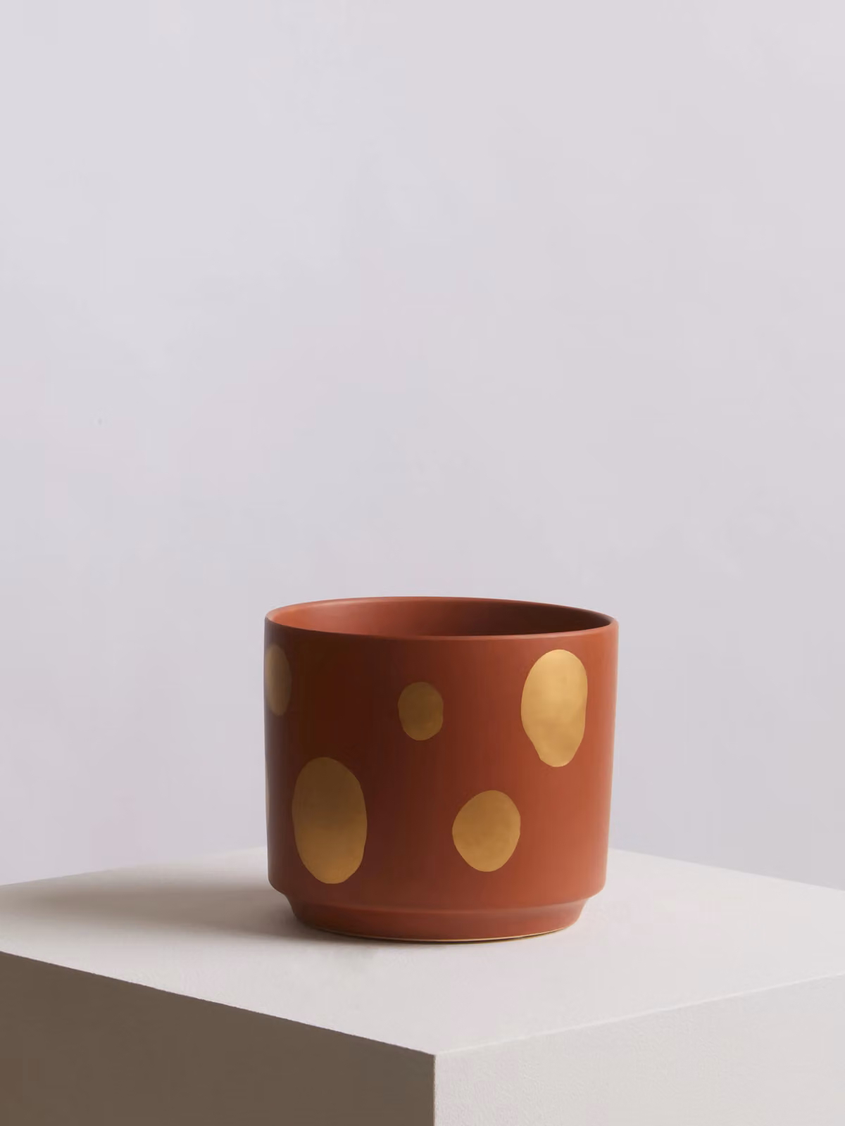 Orsina Large Speckled Ceramic Garden Pot in Pink, Gold and Brown – 2