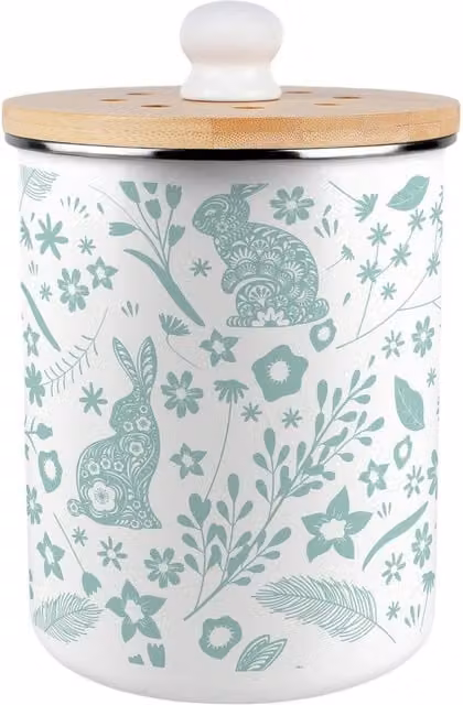 Purely Home Green Metal Kitchen Compost Bin with Flip Lid, 2 l