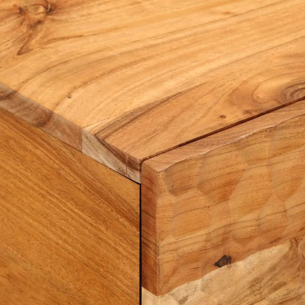 Berkfield Home Acacia Wood Coffee Table in Brown, W/D/H: 80 x 50 x 40 cm – 6