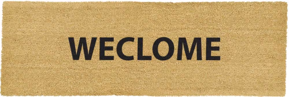 Artsy Mats Welcome Quote Coir Doormat in Brown, W/D: 120 x 40 cm – 4